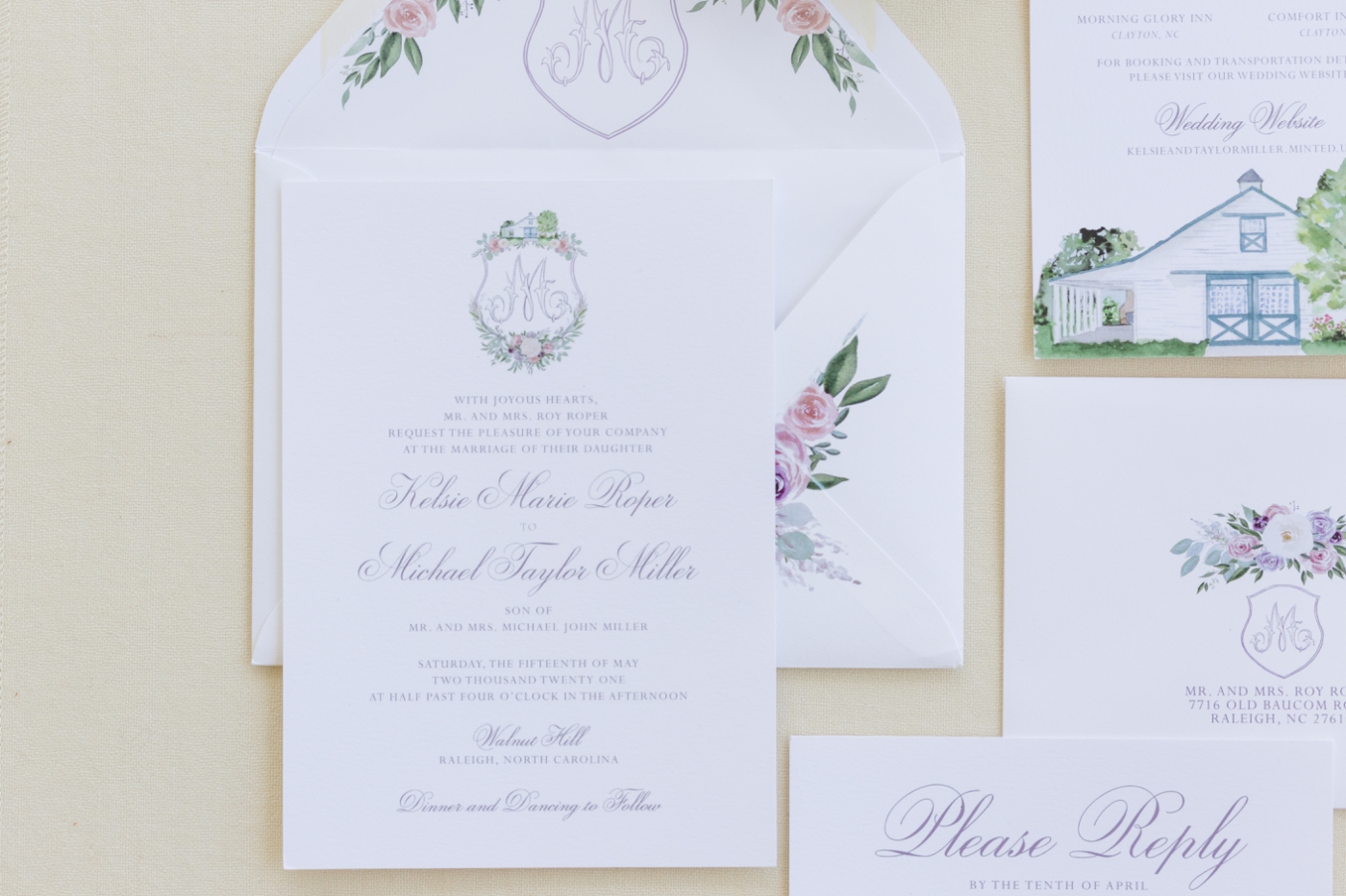 How to add your wedding flowers to your invitations