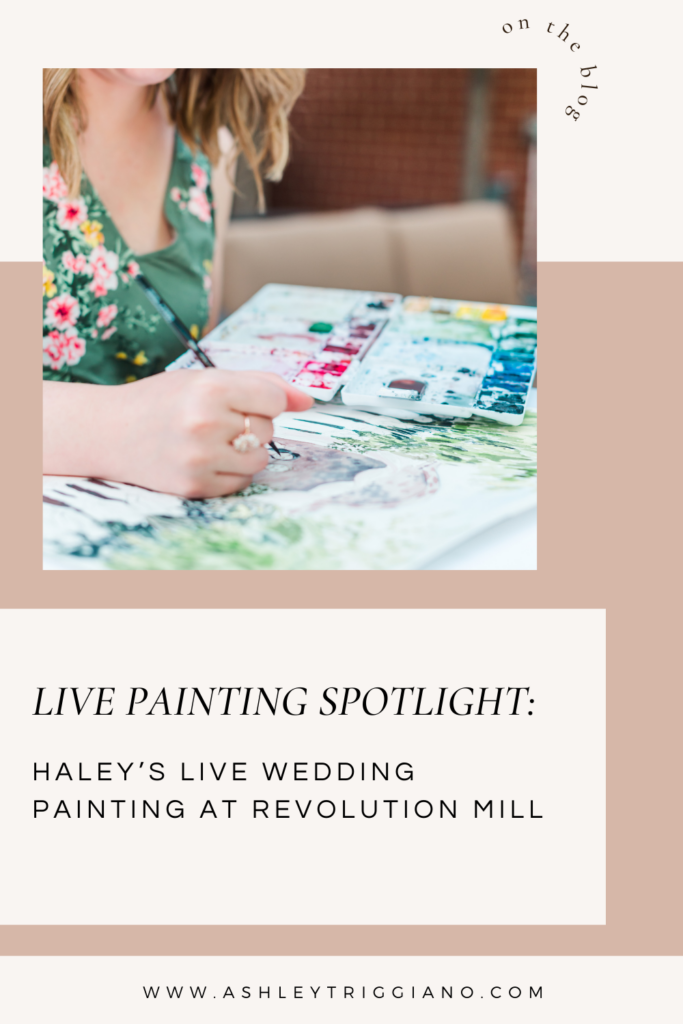 Live wedding paining at Revolution Mill