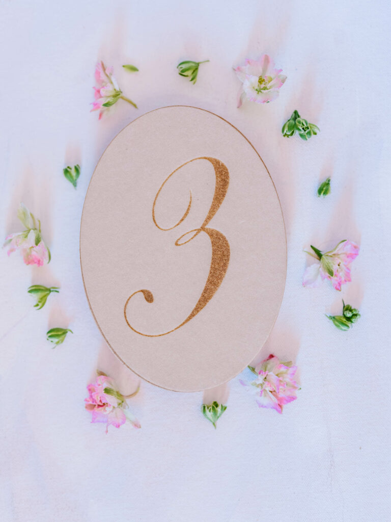 custom wooden table number