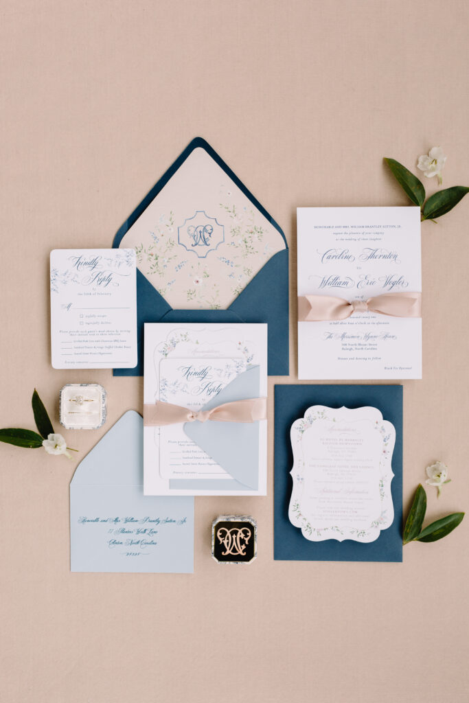 die cut wedding stationery