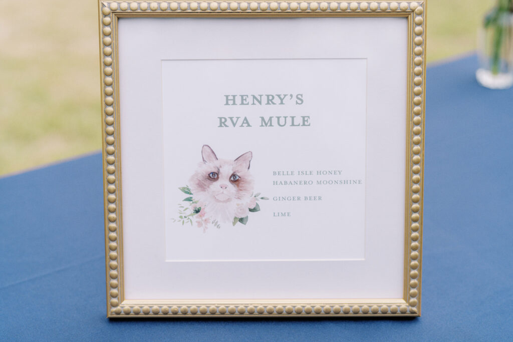 custom watercolor pet portrait bar menu