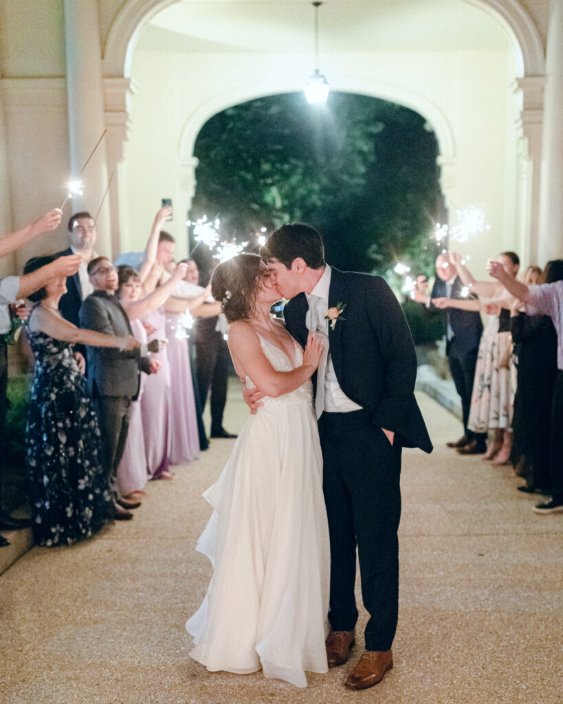 sparkler exit at the carolina inn for a chapel hill wedding