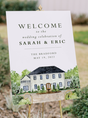 wedding venue welcome sign