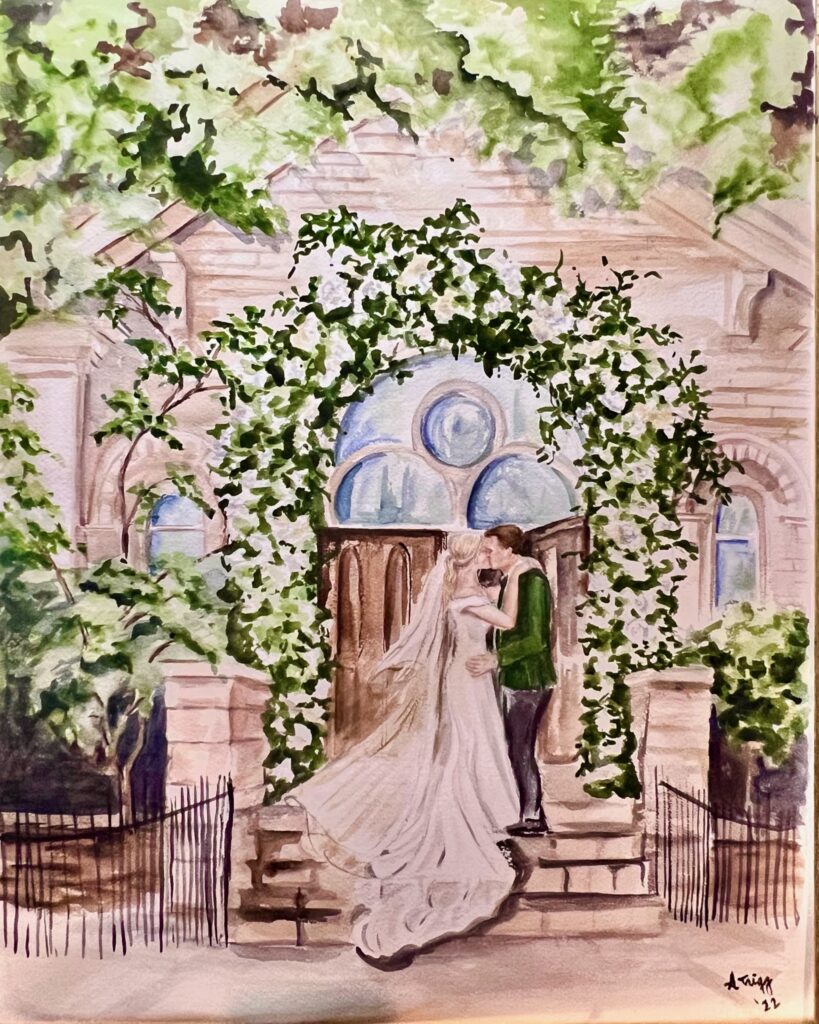 live wedding painting