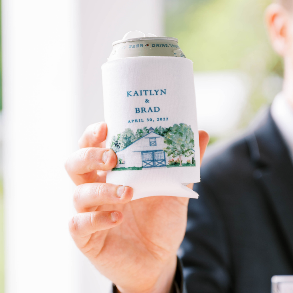 Stayed For The Free Booze Wedding Koozies - Shop Savvy