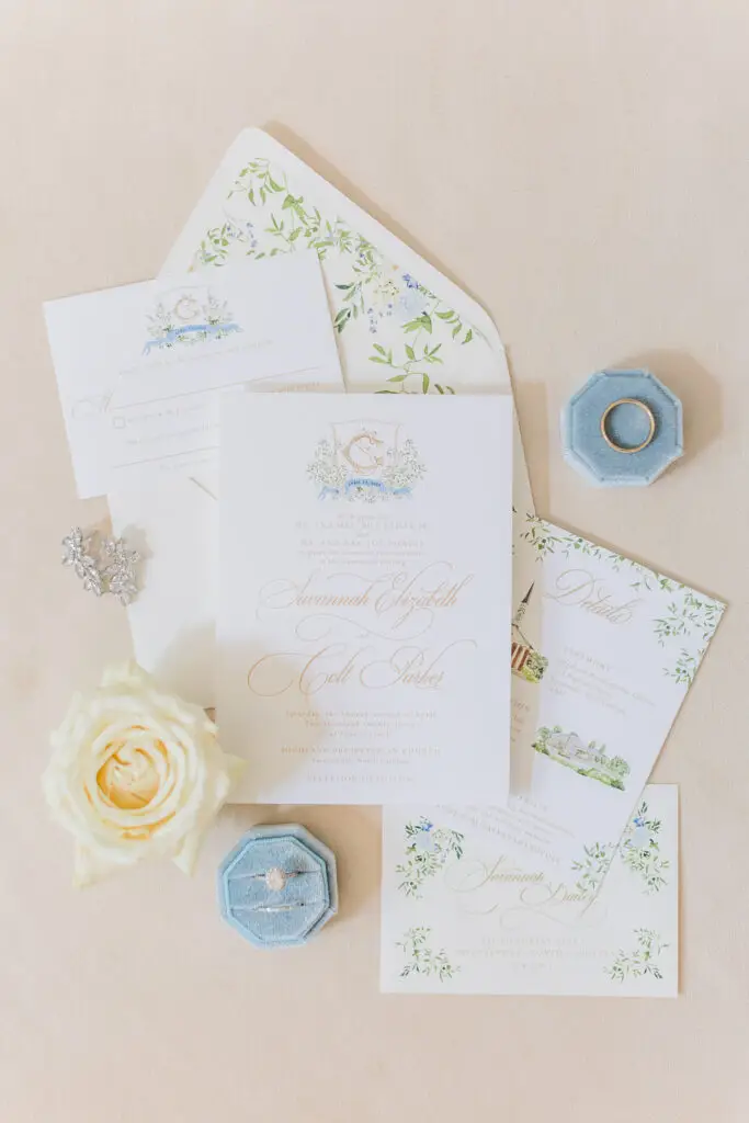 watercolor invitation suite