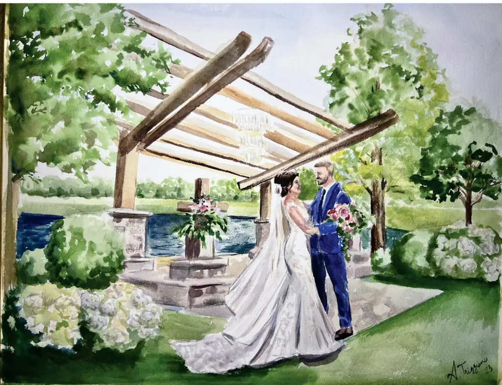 live wedding painting