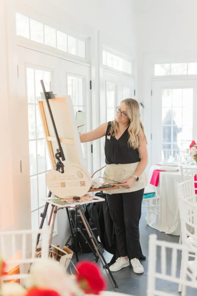 live wedding painting at Cornealius properties