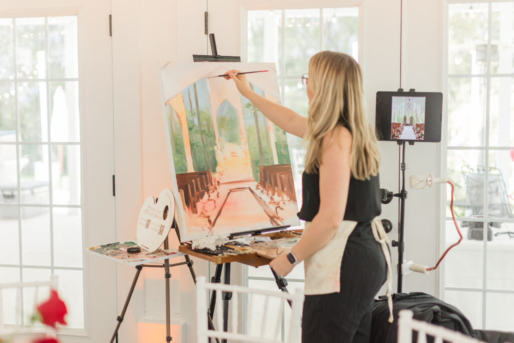 live wedding painting at Cornealius properties