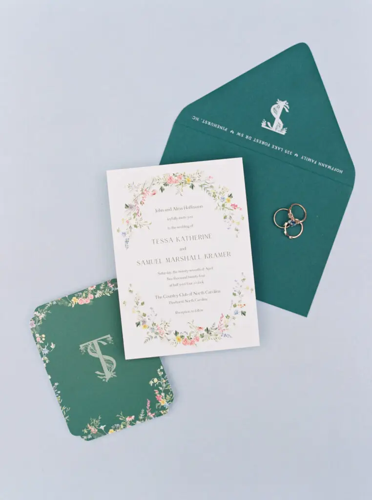 spring wedding invitation suite