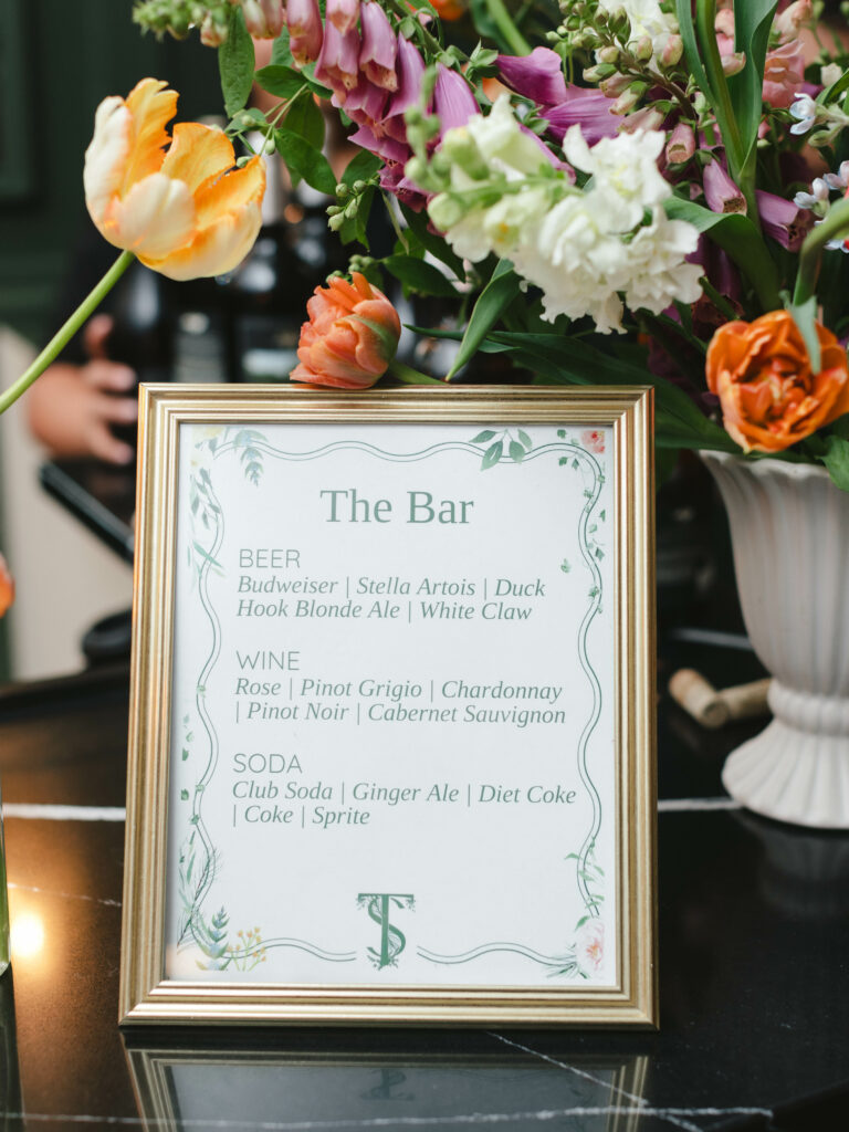 spring wedding bar