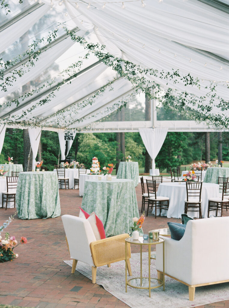 tented spring wedding