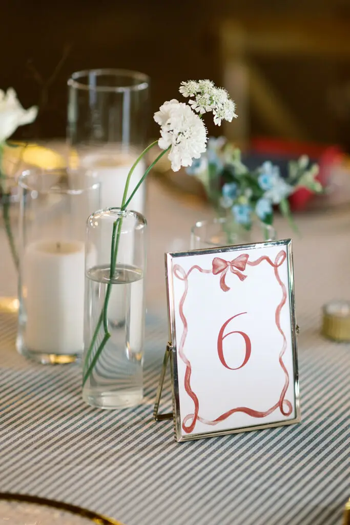 red table number