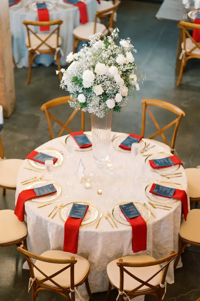 red white and blue wedding