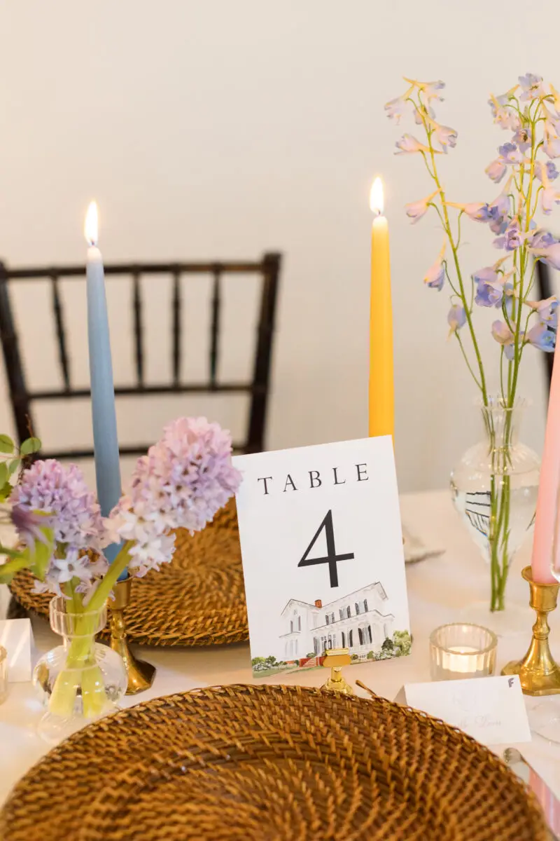 The Classic Venue Illustration Table Numbers