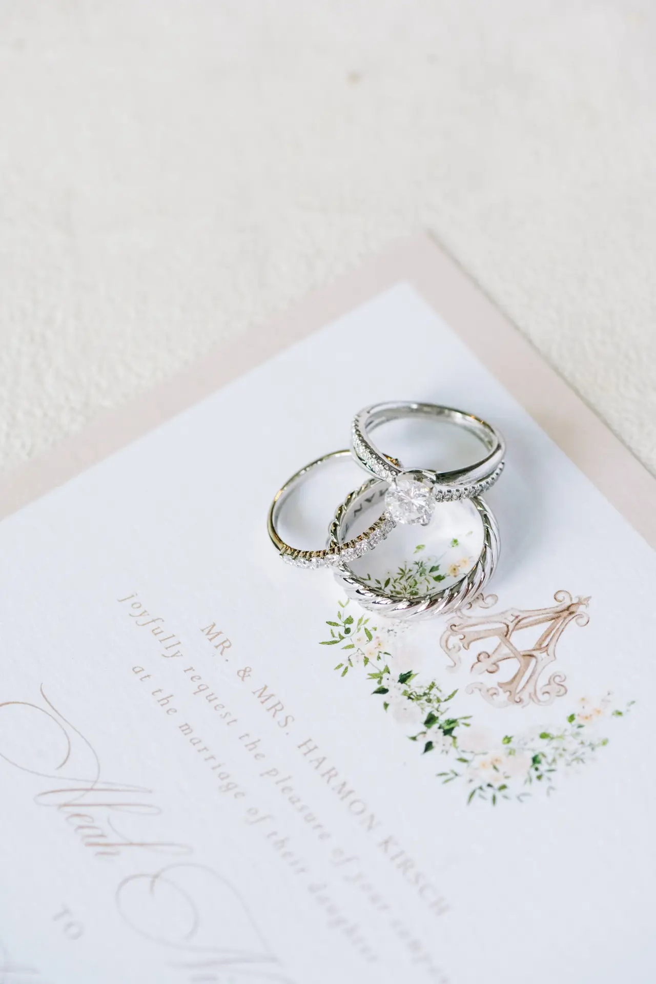 classic and timeless wedding invitation suite