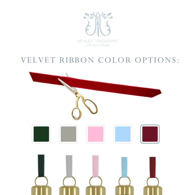 velvet ribbon color options for Christmas ornament