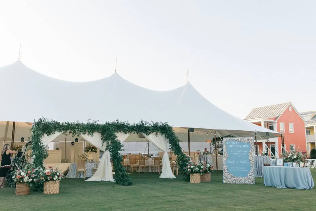 Tented wedding in Beaufort, NC